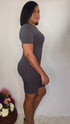 Raise the Bar | charcoal corset romper